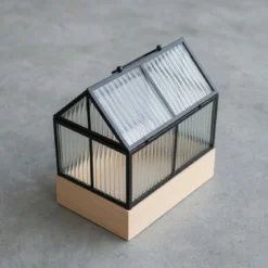 Mini szklarnia z metalową ramą KALA, 30 x 26 x 18 cm