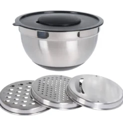 Miska ze stali nierdzewnej z zestawem tarek, Ø 27 cm