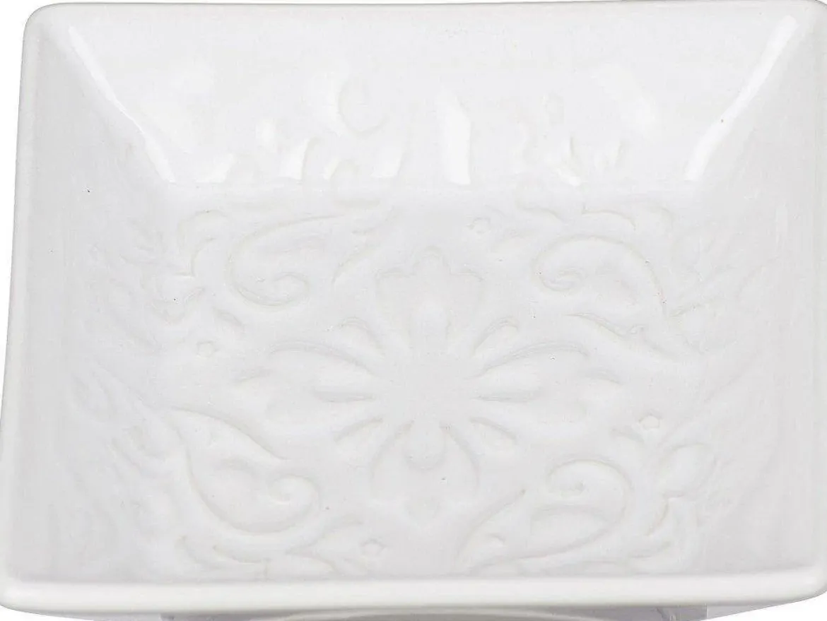 Mydelniczka z wzorami w stylu rustykalnym, ceramiczna podstawka łazienkowa - WENKO
