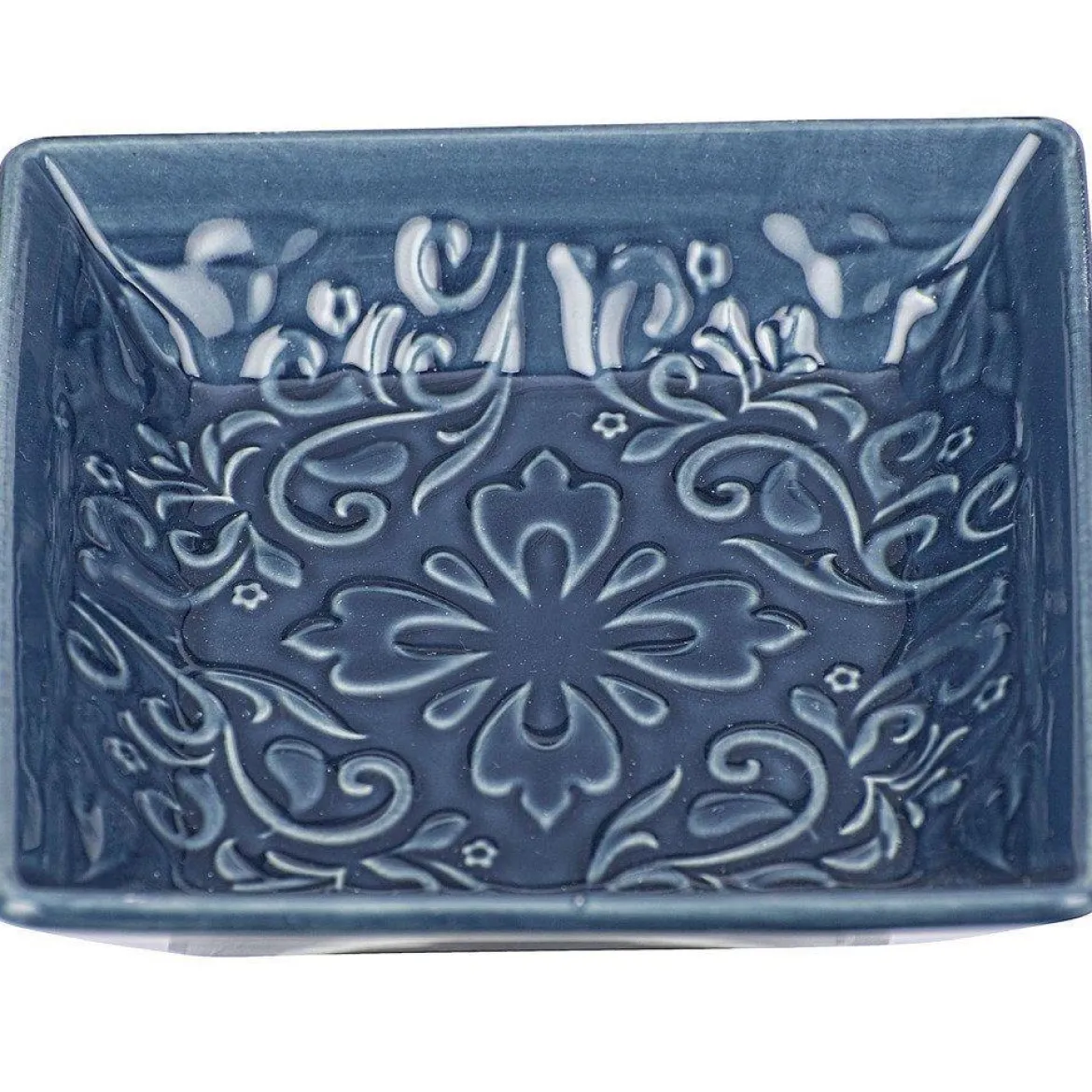 Mydelniczka z wzorami w stylu rustykalnym, ceramiczna podstawka łazienkowa - WENKO