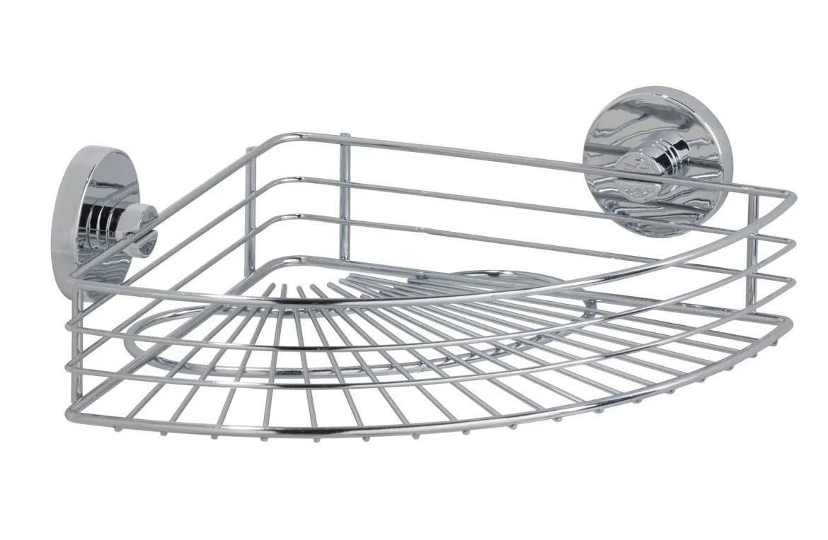 Narożna półka pod prysznic BARI Vacuum-Loc, metalowa, WENKO