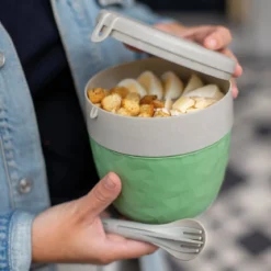 Śniadaniówka, pojemnik na sałatkę i sos BENTOBOX L, 3 elementy, KOZIOL