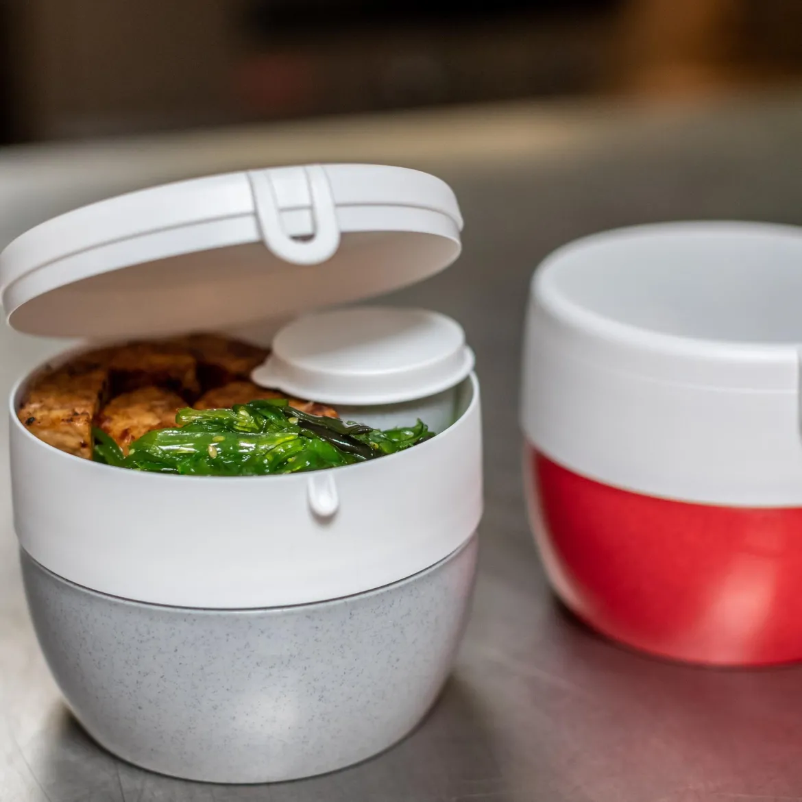 Śniadaniówka, pojemnik na sałatkę i sos BENTOBOX L, 3 elementy, KOZIOL
