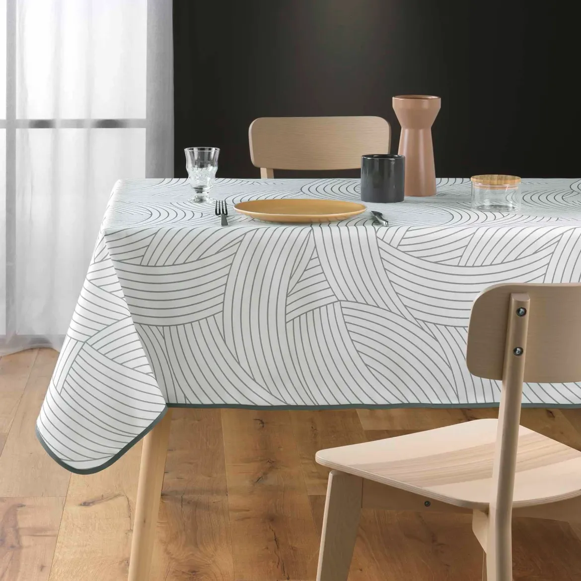 Obrus poliestrowy z nadrukiem LINEA, 150 x 200 cm