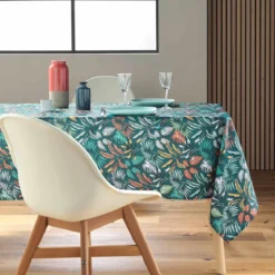 Obrus prostokątny STYLIS BLUE, 145 x 240 cm, niebieski z nadrukiem