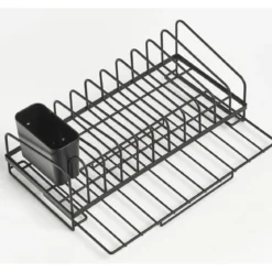 Ociekacz na naczynia z koszykiem na sztućce, metalowy, ZELLER