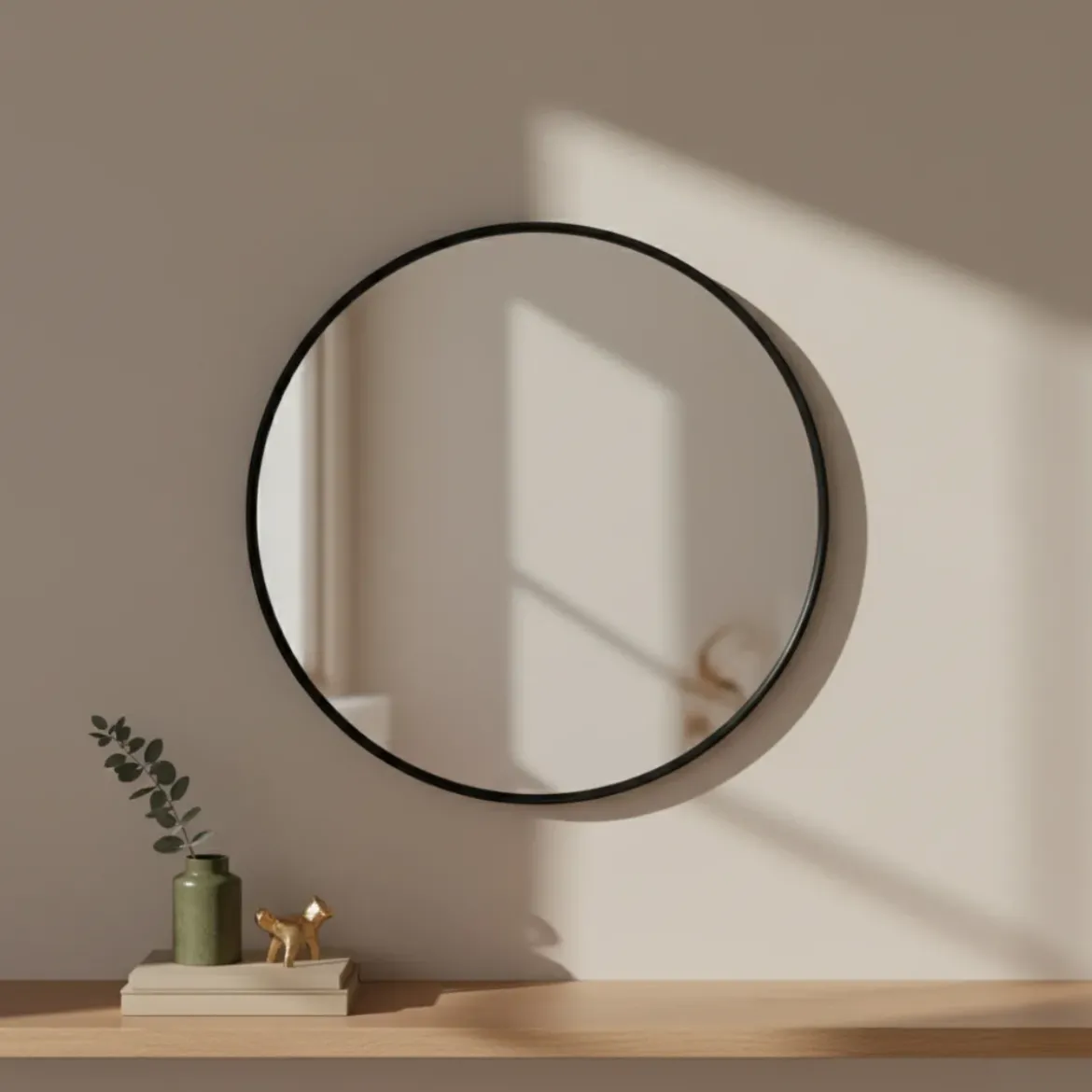Okrągłe lustro ścienne LØOP, Ø 60 cm