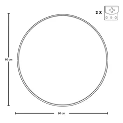 Okrągłe lustro ścienne MIRA, Ø 80 cm