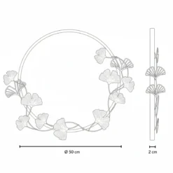Okrągłe lustro ścienne z ozdobną ramą SOL, Ø 50 cm