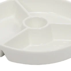 Okrągły półmisek do przekąsek z przegródkami i miescem na dip, Ø 19,5 cm