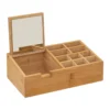 Organizer bambusowy z lusterkiem, 24 x 14 cm
