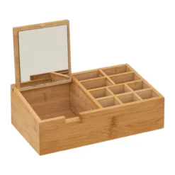 Organizer bambusowy z lusterkiem, 24 x 14 cm