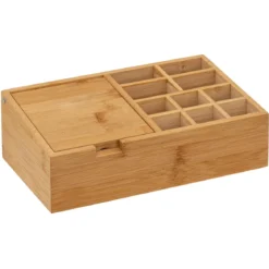 Organizer bambusowy z lusterkiem, 24 x 14 cm