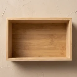 Organizer biurkowy bambusowy, 15 x 23 x 7 cm