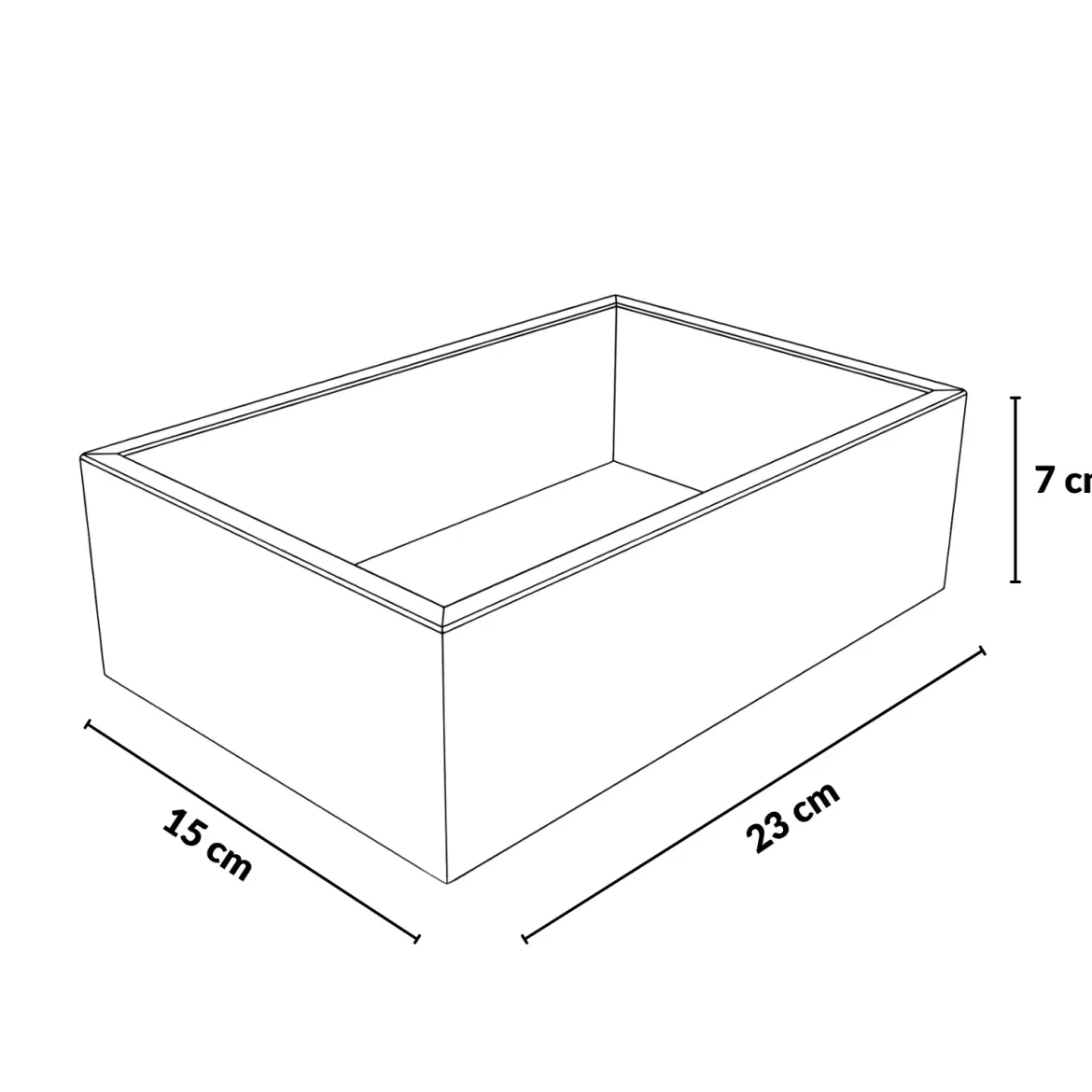 Organizer biurkowy bambusowy, 15 x 23 x 7 cm