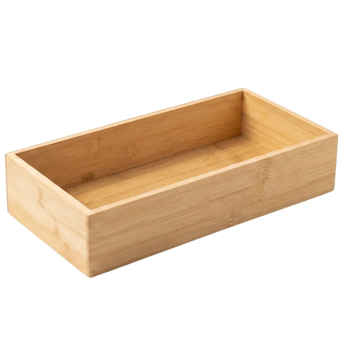 Organizer biurkowy bambusowy, 15 x 38 x 7 cm