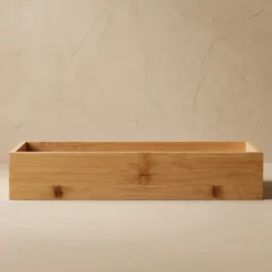 Organizer biurkowy bambusowy, 15 x 38 x 7 cm