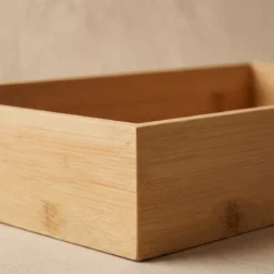 Organizer biurkowy bambusowy, 15 x 38 x 7 cm