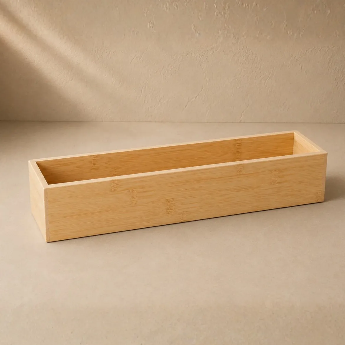 Organizer biurkowy bambusowy, 38 x 8 x 7 cm