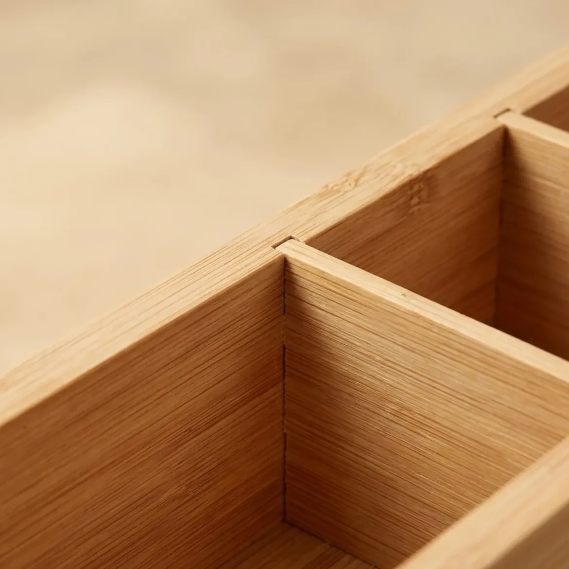Organizer biurkowy bambusowy, 38 x 8 x 7 cm
