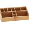 Organizer na kosmetyki bambusowy, naturalny, 23 x 9 x 8,5 cm