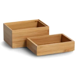 Organizer na kosmetyki, bambus, 2 sztuki, ZELLER