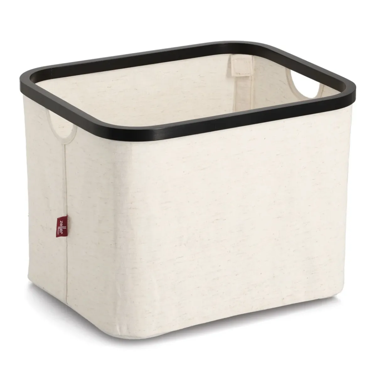 Organizer tekstylny kremowy ZELLER, bambus, 40 x 33 x 30 cm