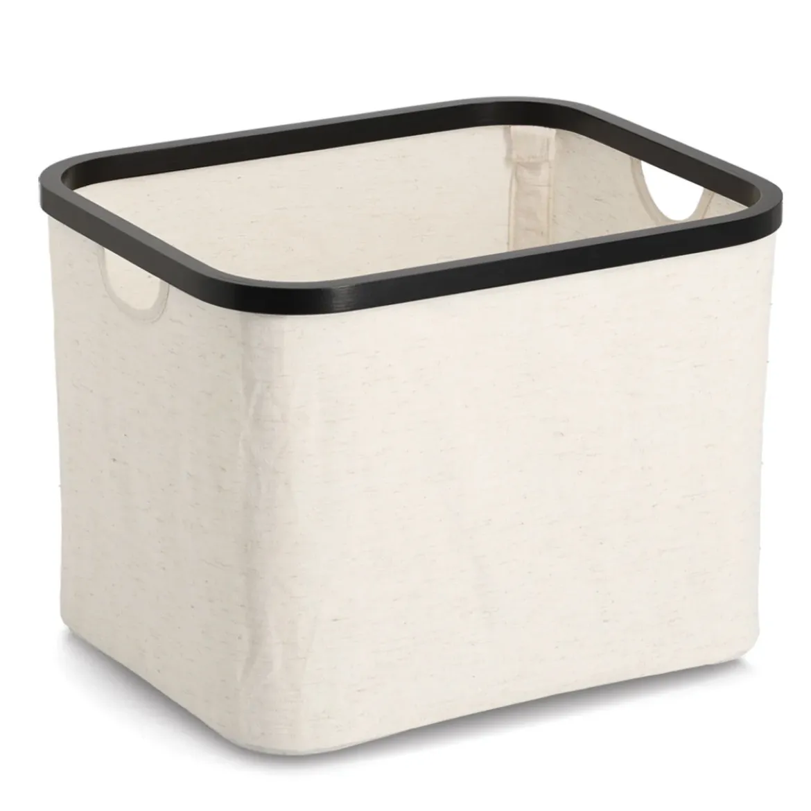 Organizer tekstylny kremowy ZELLER, bambus, 40 x 33 x 30 cm