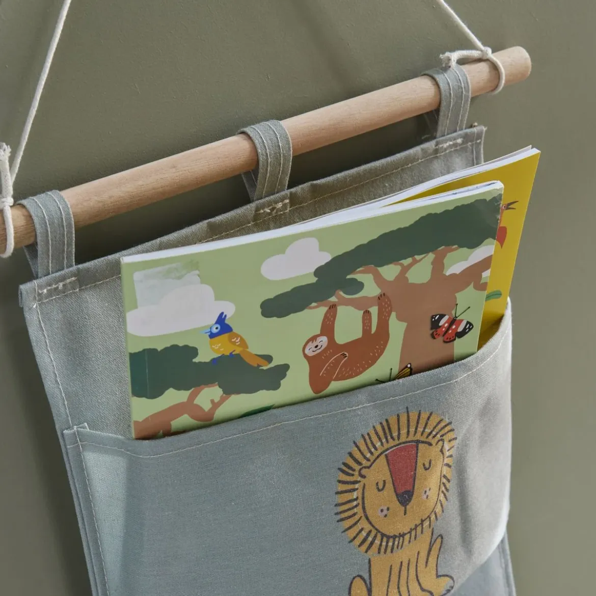 Organizer wiszący na zabawki THE KING OF THE JUNGLE, 80 x 30 cm