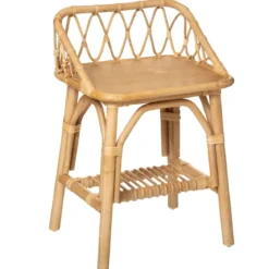 Ozdobna szafka nocna do pokoju dziecięcego, 56 cm, rattanowa