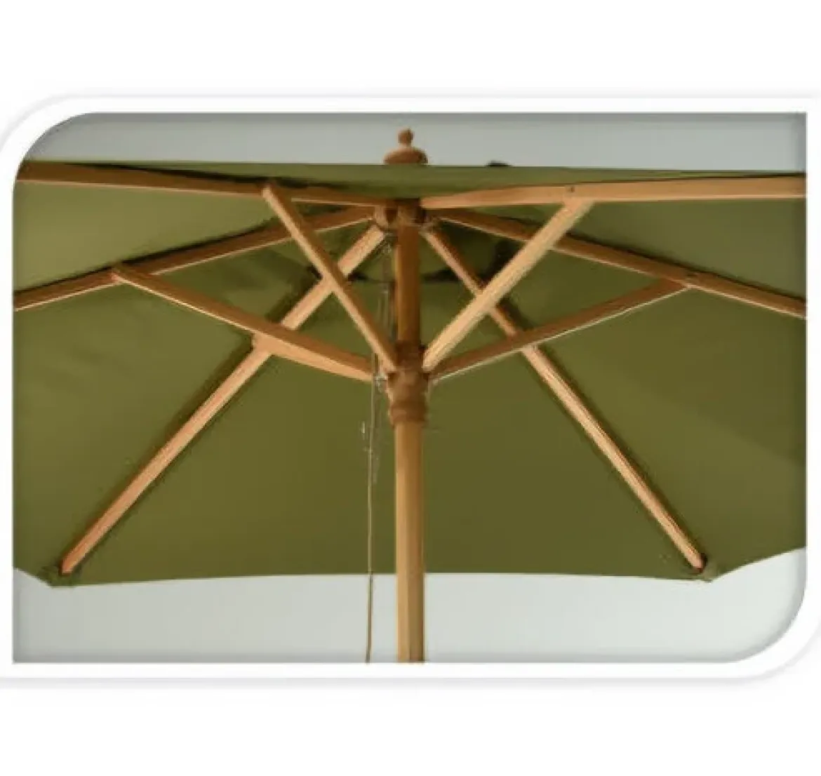 Parasol ogrodowy drewniany, Ø 250 cm