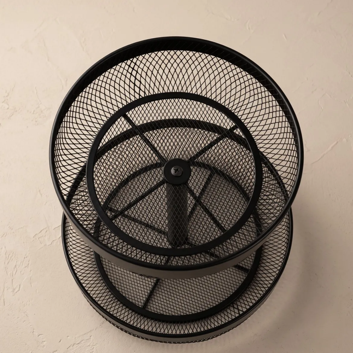 Patera na owoce dwupoziomowa metalowa, Ø 30 x 32 cm