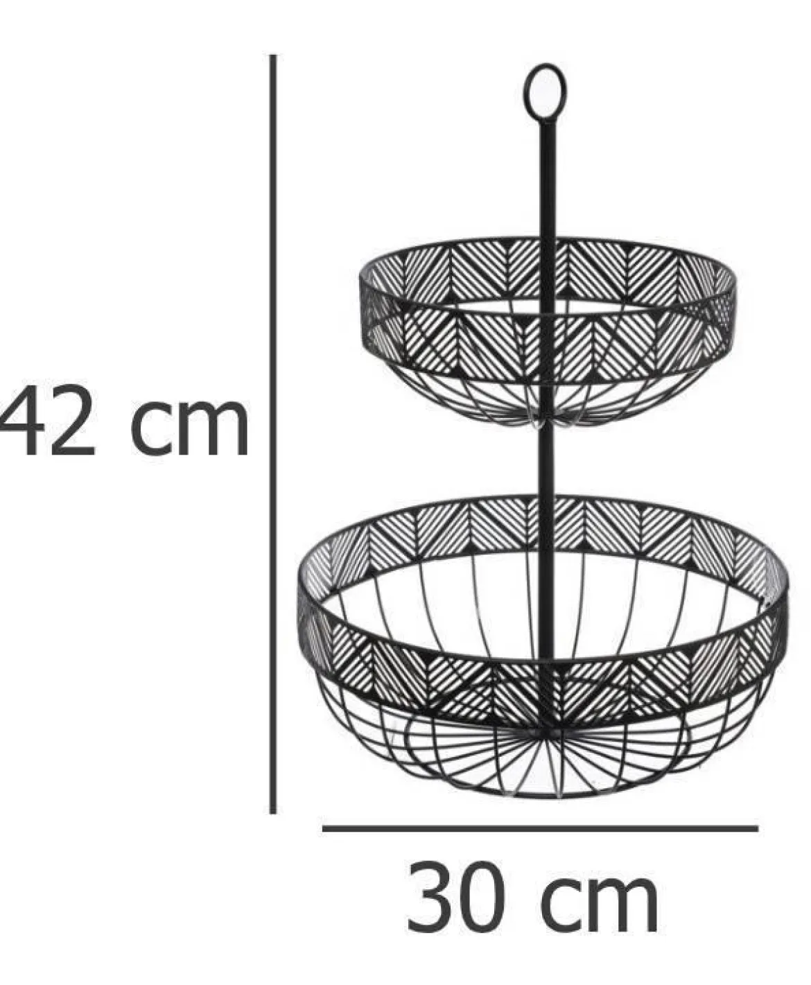 Patera na owoce FRISE, metalowa, 2 poziomy