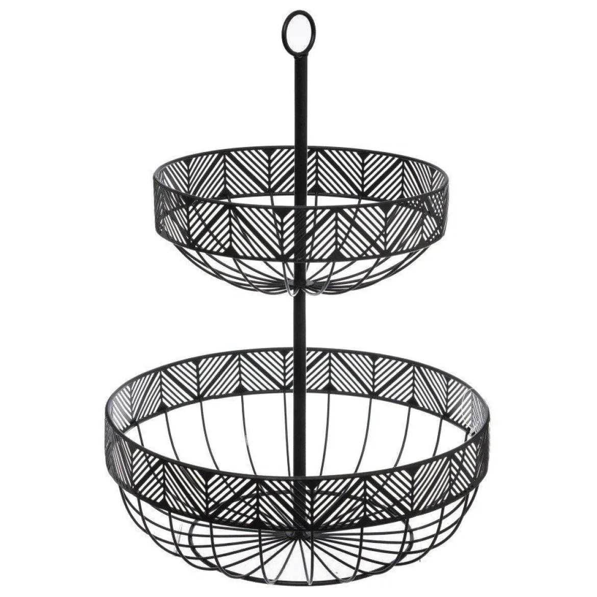 Patera na owoce FRISE, metalowa, 2 poziomy