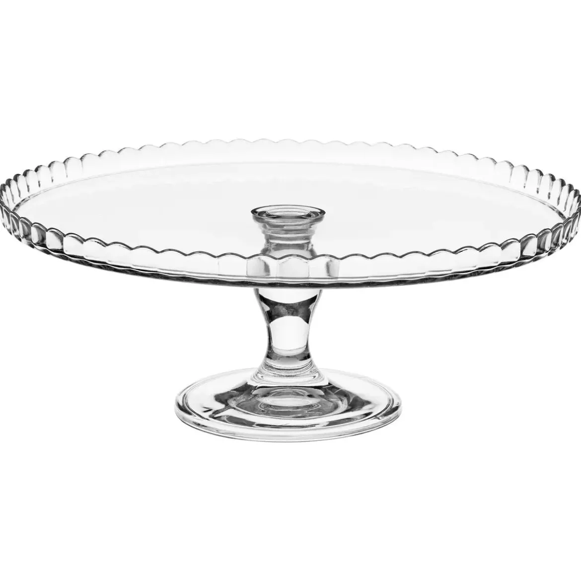 Patera szklana na ciasto z kloszem, 32 cm