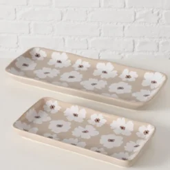 Patery ceramiczne w kwiaty, 13 - 15 cm, CANEA