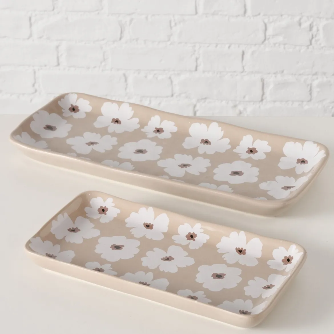 Patery ceramiczne w kwiaty, 13 - 15 cm, CANEA