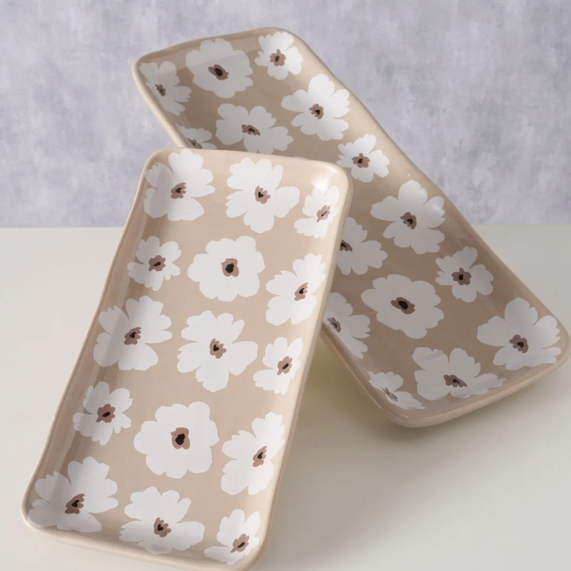 Patery ceramiczne w kwiaty, 13 - 15 cm, CANEA