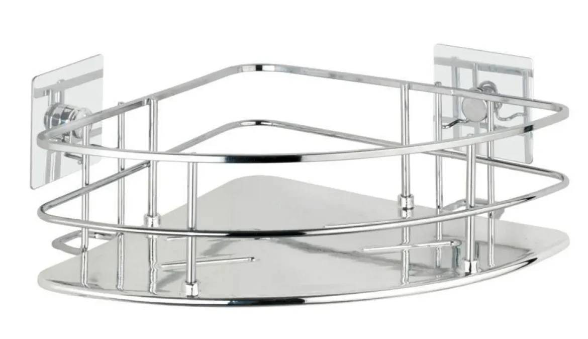 Półka łazienkowa narożna QUADRO, Turbo - Loc, WENKO