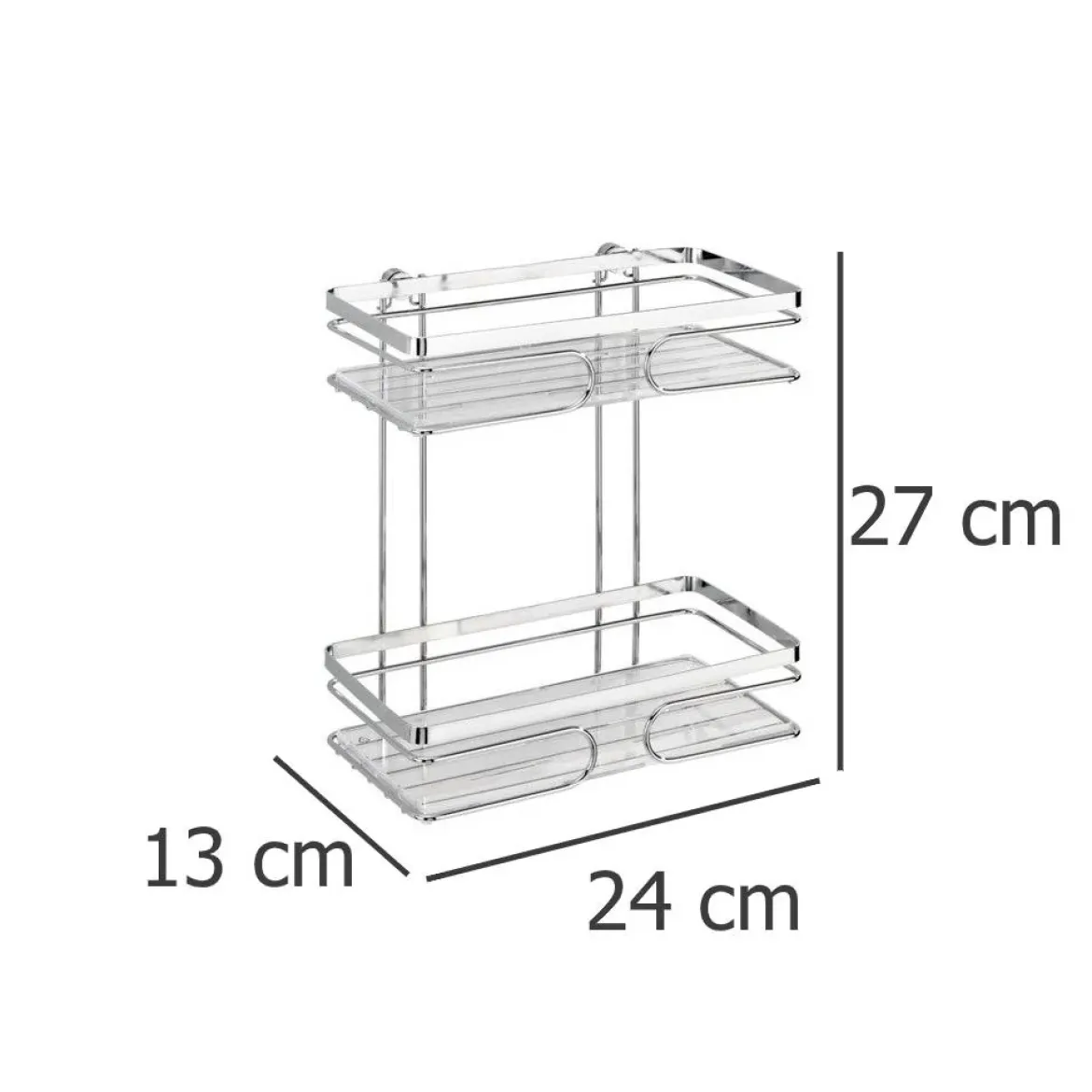 Półka łazienkowa PREMIUM pod prysznic, 2 poziomy - stal nierdzewna, WENKO