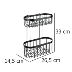 Półka łazienkowa wisząca Classic-Plus, 2 poziomy, WENKO