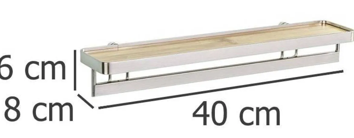 Półka kuchenna na przyprawy z relingiem Bamboo Premium, WENKO