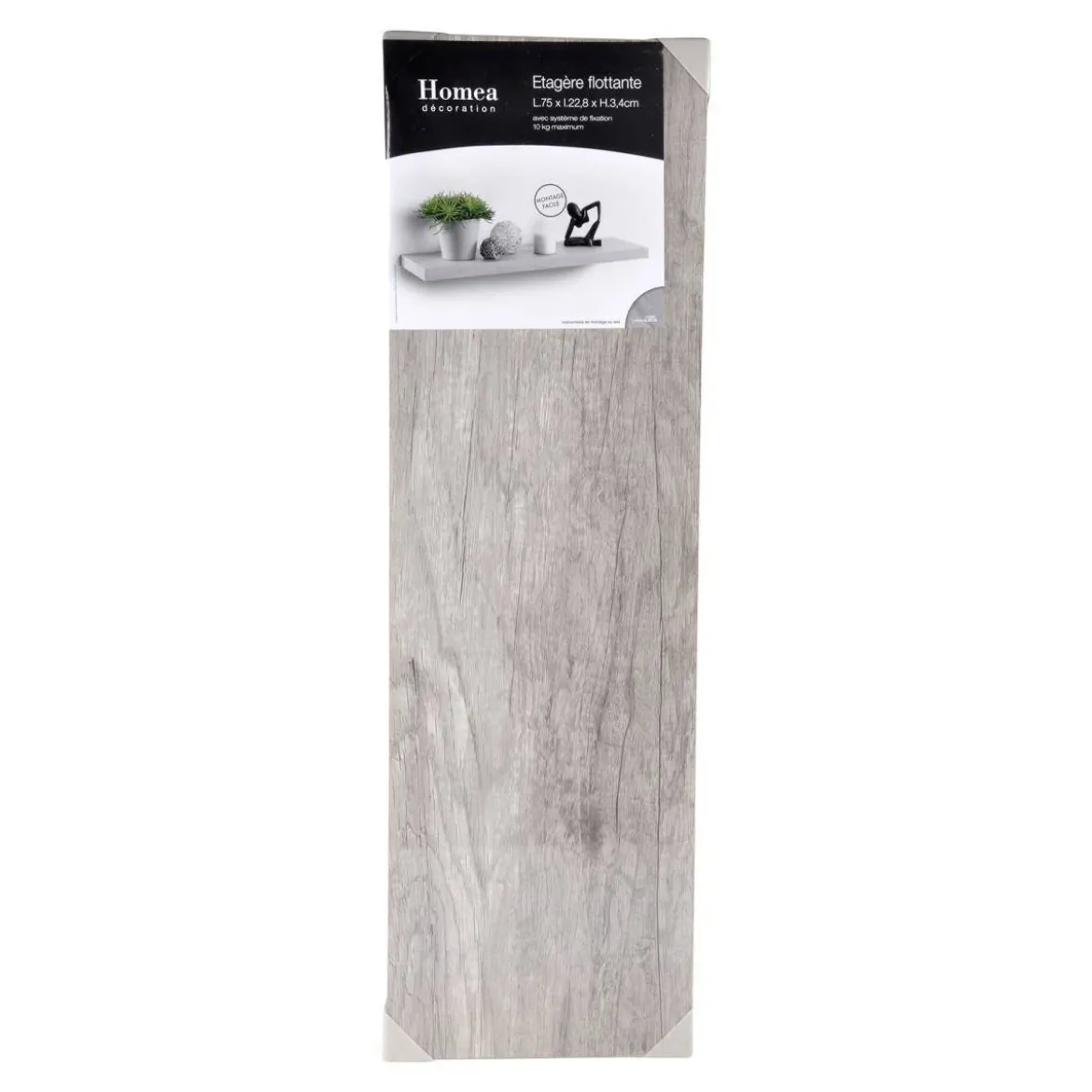 Półka wisząca na ścianę z MDF, dł. 75 cm