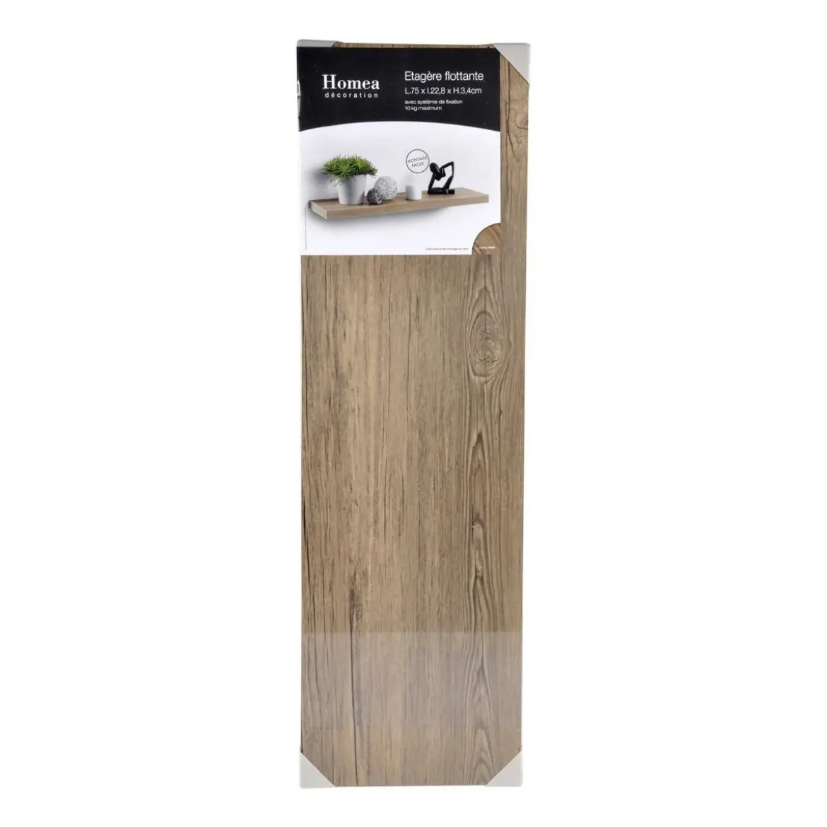 Półka wisząca na ścianę z MDF, dł. 75 cm