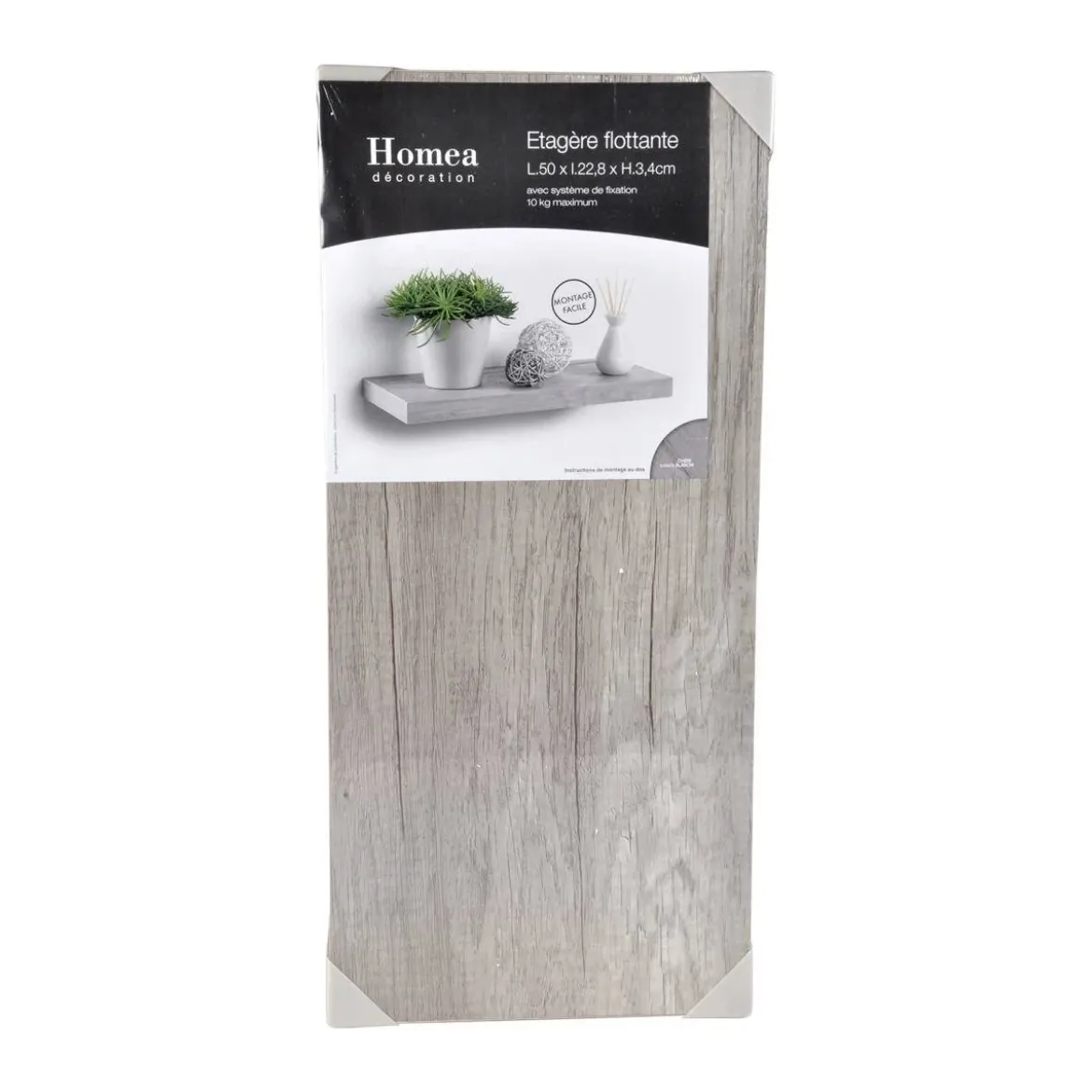 Półka wisząca na ścianę z MDF, dł. 50 cm