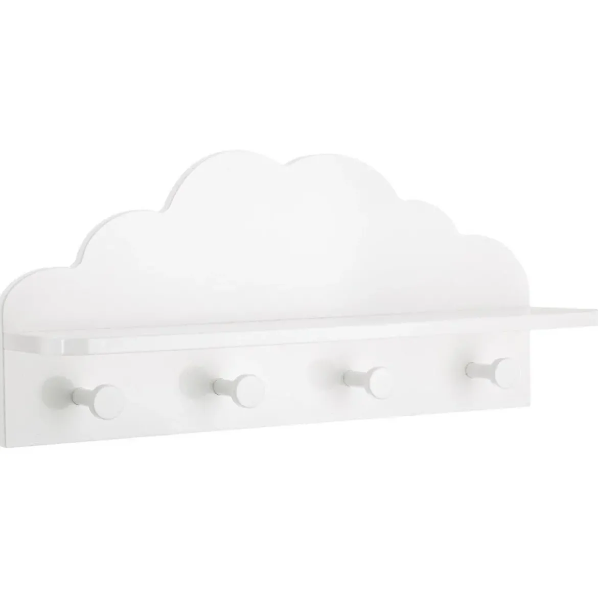 Półka z 4 wieszakami CLOUD, 48 x 22 x 12 cm