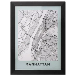 Plakat w ramce mapa miasta, 18 x 24 cm