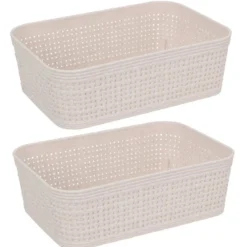 Plastikowe koszyki do organizacji, 19 x 13,5 x 6 cm, 2 szt.