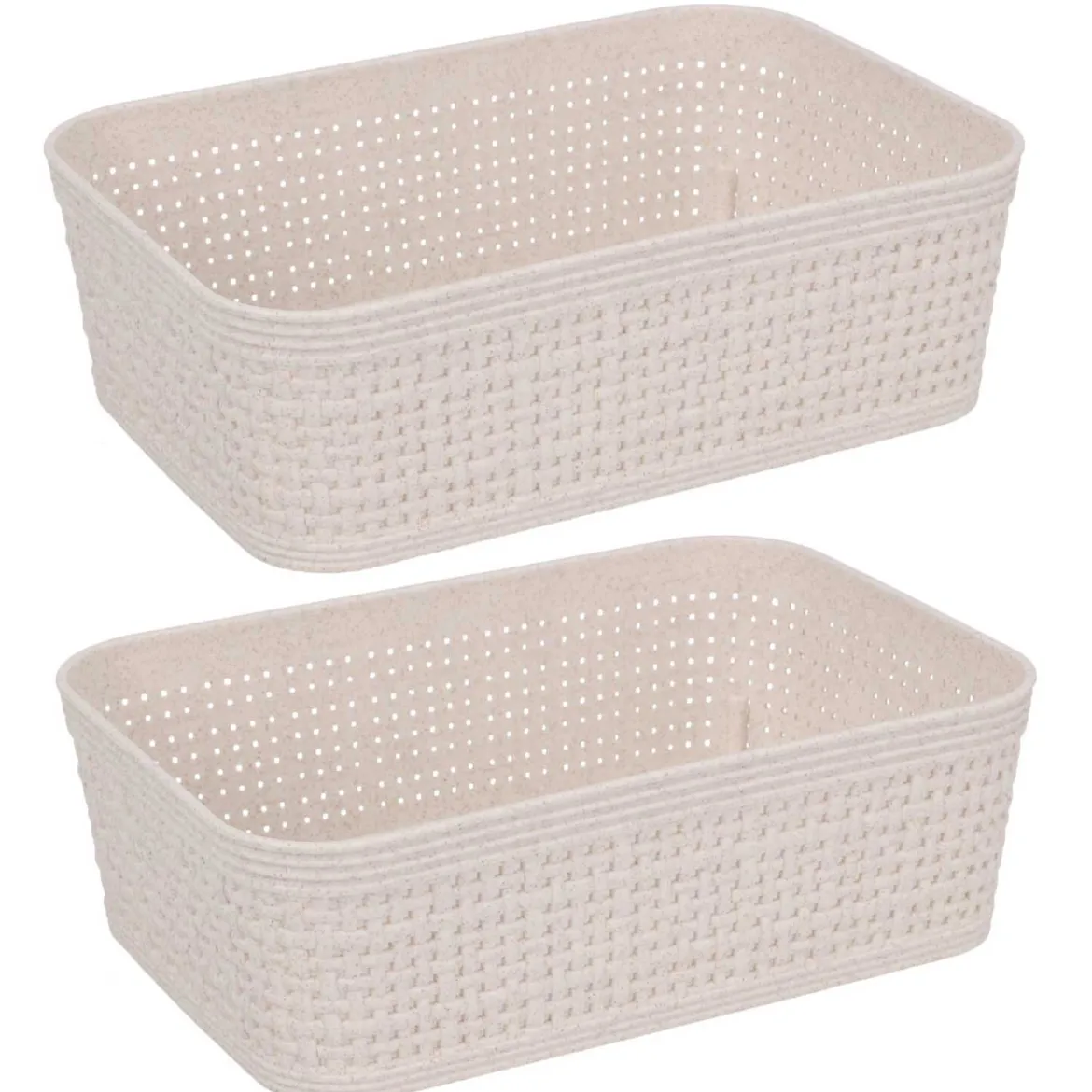 Plastikowe koszyki do organizacji, 19 x 13,5 x 6 cm, 2 szt.