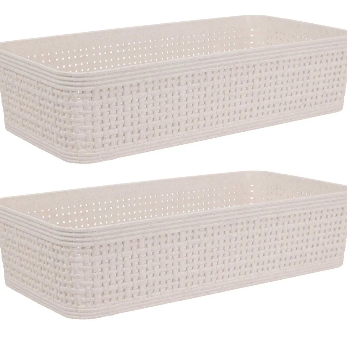 Plastikowe koszyki do organizacji, 25 x 13,5 x 6 cm, 2 szt.